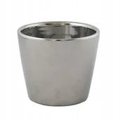 Świeczniki - ŚWIECZNIK SREBRNY tealight, ceramiczny - miniaturka - grafika 1