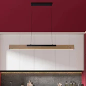 Lampy sufitowe - Näve Lampa wisząca Wilma LED, drewno, długość 122 cm, ściemniana - miniaturka - grafika 1
