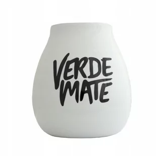 Tykwa Ceramiczna biała z logo Verde Mate 350 ml - Kubki - miniaturka - grafika 1