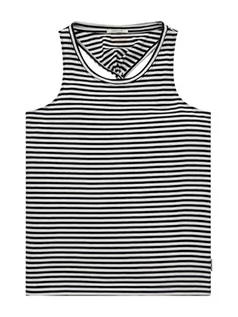 Koszulki i topy damskie - TOM TAILOR Dziewczęta Top z nadrukiem 1031382, 29693 - Whisper White Navy Stripe, 140 - grafika 1