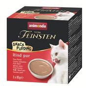 Mokra karma dla kotów - ANIMONDA Cat Vom Feinsten Snack Pudding Wołowina 3x85g - miniaturka - grafika 1