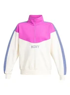 Koszulki i topy damskie - Roxy Top Essential Energy Half Zip CB 2 Kobiety Różowy L - miniaturka - grafika 1