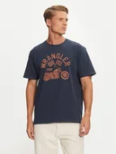 Koszulki męskie - Wrangler T-Shirt Americana 112357436 Granatowy Regular Fit - miniaturka - grafika 1
