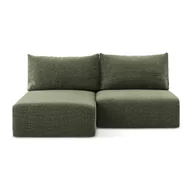 Narożniki - Zielony rozkładany/ze schowkiem narożnik (lewostronny) Kalena – Makamii - miniaturka - grafika 1