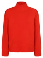 Swetry damskie - Tommy Hilfiger - Sweter damski, czerwony - miniaturka - grafika 1