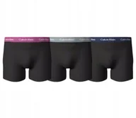 Majtki męskie - CALVIN KLEIN COTTON STRETCH bawełniane bokserki majtki 3 pak L - miniaturka - grafika 1