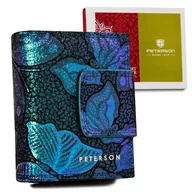 Portfele - PETERSON mały skórzany portfel damski podwójny z RFID - miniaturka - grafika 1