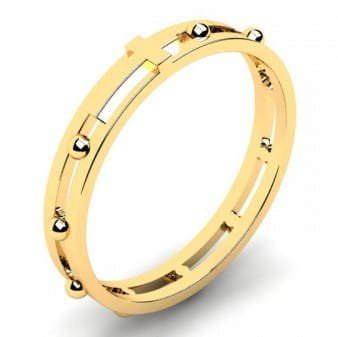 Różaniec na palec ze złota Au 585 ROZ003