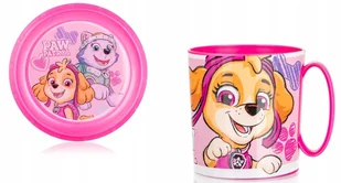 Talerz plastikowy + KUBEK dla dziecka zestaw na jedzenie obiad PSI PATROL - Zestawy naczyń dla dzieci - miniaturka - grafika 1