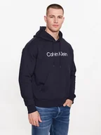Bluzy męskie - Calvin Klein Bluza Hero K10K111345 Granatowy Regular Fit - miniaturka - grafika 1