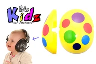 Zabezpieczenia dla dzieci - Wymienne nakładki na słuchawki ochronne, Edz Kidz - żółte w kropki - miniaturka - grafika 1