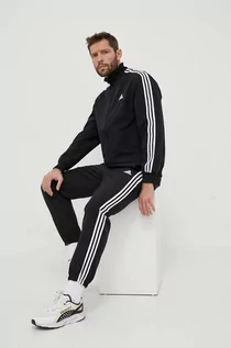 Dresy męskie - adidas dres męski kolor czarny - grafika 1