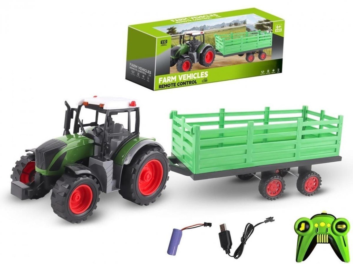 Madej Traktor z przyczepą R/C 1:10 50x16x14,5cm UBS