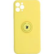 Etui i futerały do telefonów - Bizon Etui Case Silicone Ring iPhone 11 Pro Max żółte BCSRIP11PMYW - miniaturka - grafika 1