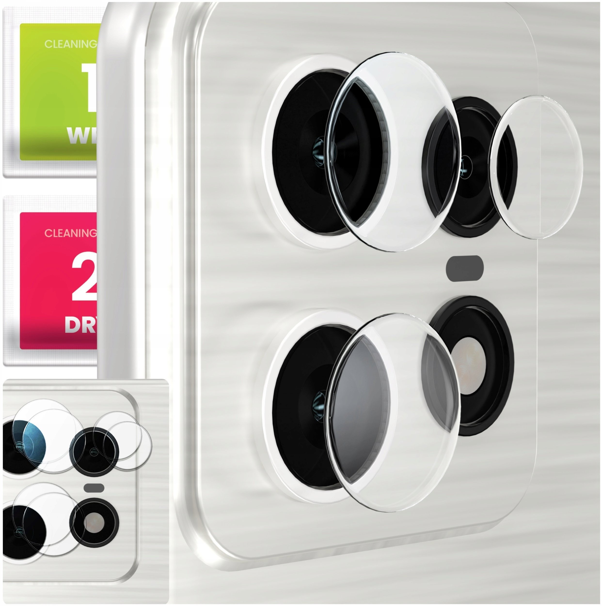 2-PAK Szkło Na Aparat Do Motorola Edge 50 Pro Hartowane, Na Obiektyw, 9H