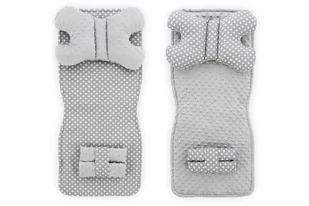 Tutumi, Mata do wózka dwustronna 4w1, Dots, Grey/White - Akcesoria do wózków - miniaturka - grafika 1