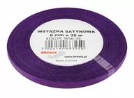 Pasmanteria - Brewis Wstążka dekoracyjna satynowa 6mm/32m fioletowa 34 VB8559 - miniaturka - grafika 1