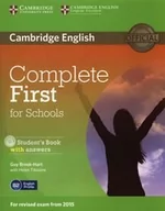 Muzyka alternatywna - Cambridge University Press Complete First for Schools Podręcznik z odpowiedziami + CD Guy Brook-Hart Helen Tiliouine - miniaturka - grafika 1