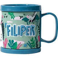 Kubki dla dzieci - Plastikowy kubek z imienim FILIPEK - miniaturka - grafika 1