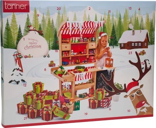 Kalendarz adwentowy Tanner the Little Shopkeeper z 24 elementami do sklepu - Ozdoby bożonarodzeniowe - miniaturka - grafika 1