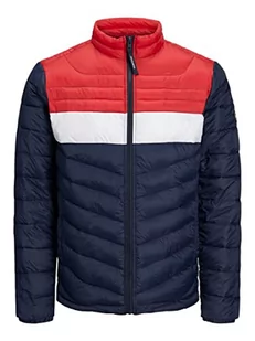 Jack & Jones męska kurtka JJEHERO Puffer Collar Noos Jacket, granatowy blezer, XL - Kurtki męskie - miniaturka - grafika 1