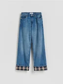 Spodnie damskie - Reserved - Jeansy wide leg - niebieski - miniaturka - grafika 1