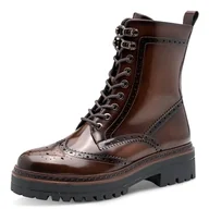Botki damskie - Tamaris Damskie sztyblety Lace Boot Flat 1-25232-45, brązowe, 37 EU, brązowy, 37 EU - miniaturka - grafika 1