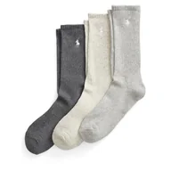 Skarpetki męskie - Zestaw 3 par wysokich skarpet męskich Polo Ralph Lauren 449875584002 Szary - miniaturka - grafika 1