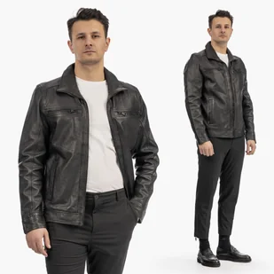 Kurtka Męska DONDERS Skóra Naturalna Klasyczna Elegancka Czarna XL - Kurtki męskie Kurtka Męska DONDERS Skóra Naturalna Klasyczna Elegancka Czarna XL - Kurtki męskie - miniaturka - grafika 1