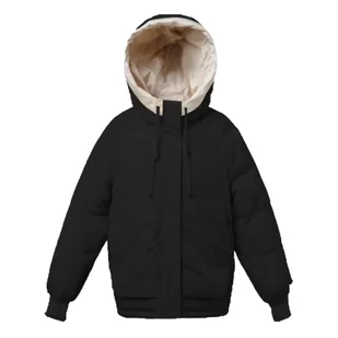 Zimowa kurtka damska z kapturem - Czarny - Kurtki damskie - miniaturka - grafika 1