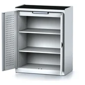 Szafy i regały magazynowe - Alfa 3 Szafa warsztatowa MECHANIC, 1170 x 920 x 500 mm, 2 półki, 1 szuflada, szare drzwi 1262687 - miniaturka - grafika 1