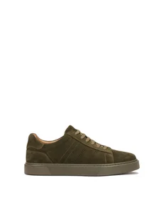 Zamszowe sneakersy w kolorze khaki - Moda i Uroda OUTLET - miniaturka - grafika 1