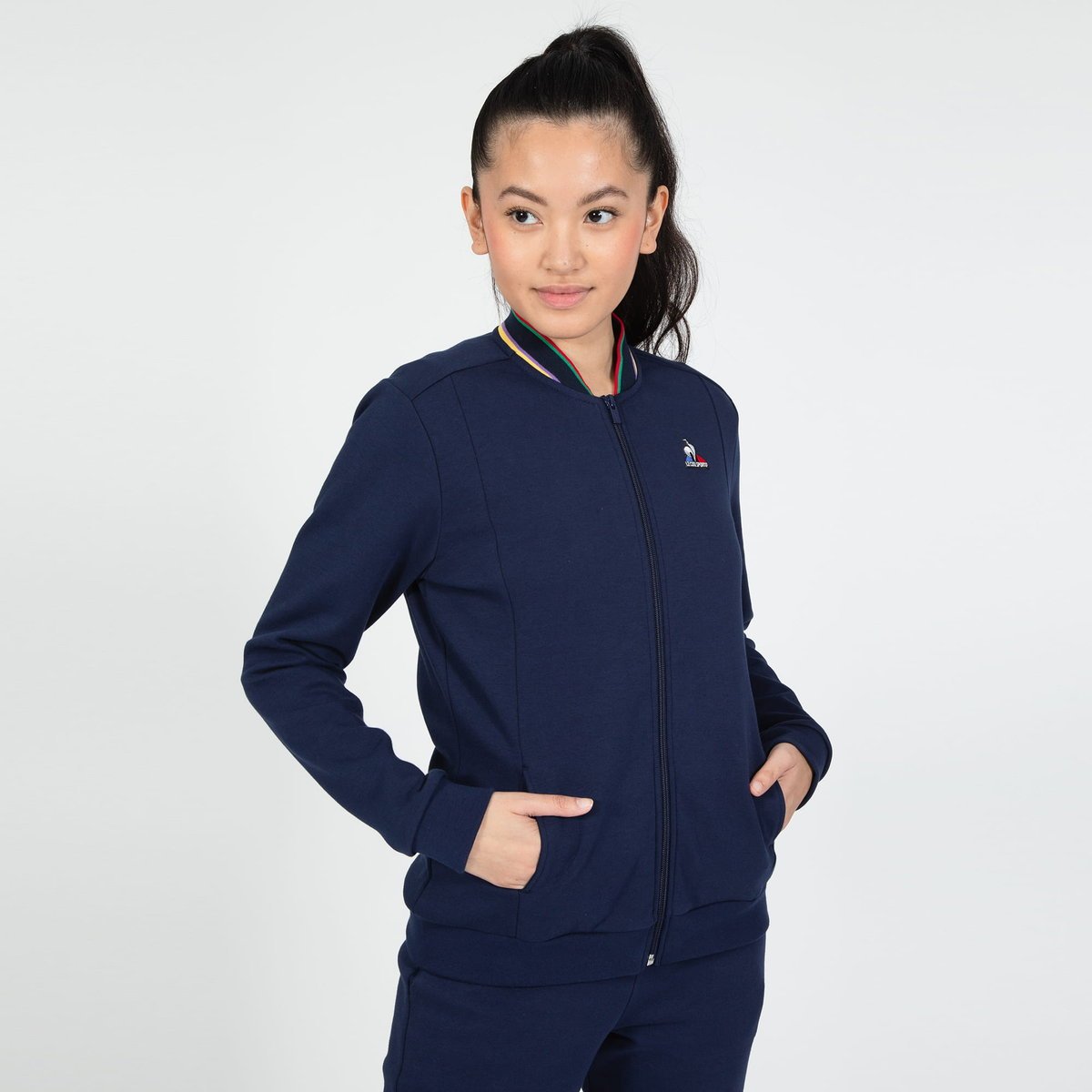 LE COQ SPORTIF Bluza rozpinana damska 2220664 granatowa XL