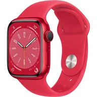 Smartwatch - Apple Watch 8 41mm Czerwony z opaską sportową w kolorze czerwonym - miniaturka - grafika 1