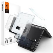 Szkła hartowane na telefon - Szkło hartowane SPIGEN EZ Fit + Folia do Samsung Galaxy Z Flip 4 Czarny (2 szt.) - miniaturka - grafika 1