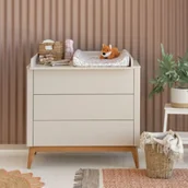 Komody dla dzieci - Komoda beżowa Seth mała - 3 szuflady - miniaturka - grafika 1
