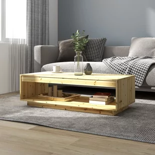 vidaXL Stolik kawowy 110x50x33,5 cm drewno jodłowe 809207 - Ławy i stoliki kawowe - miniaturka - grafika 1