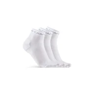 Skarpetki męskie - Skarpety za kostkę CRAFT CORE DRY MID SOCK 3-PACK 1910637-900000 – Biały - miniaturka - grafika 1