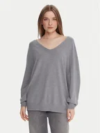 Swetry damskie - Kontatto Sweter 3M0815C Szary Relaxed Fit - miniaturka - grafika 1