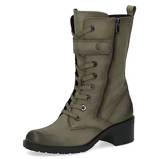 Caprice Damskie 9-26106-41 płaskie botki, khaki nubuc, 38 EU - Botki damskie - miniaturka - grafika 1