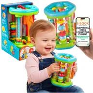 Grzechotki dla dzieci - NAUKA RACZKOWANIA Interaktywny ROLER DUMEL Grzechotka i Ruchome Elementy PREZENT DLA NIEMOWLAKA + EBOOK-1 - miniaturka - grafika 1