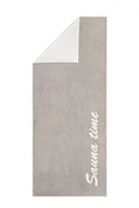Ręczniki - Ręcznik plażowy Saune-Time 80x200 kamienny frotte 480g/m2 100% bawełna Cawoe - miniaturka - grafika 1