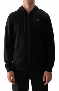 Bluza męska 4F Sportowa Rozpinana z kapturem czarna - Bluzy męskie - miniaturka - grafika 2