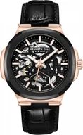Zegarki męskie - Zegarek męski KENNETH COLE KCWGX0046204 czarny klasyczny skeleton - miniaturka - grafika 1