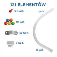 Tablice dla dzieci - Masterkidz MASTERKIDZ System Rur Do Tablicy STEM 121 elementów ME14870 - miniaturka - grafika 1