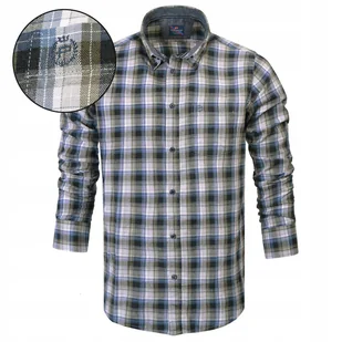 KOSZULA Męska w KRATKĘ z Długim Rękawem Bawełniana Regular Fit Pako Jeans - Koszule męskie KOSZULA Męska w KRATKĘ z Długim Rękawem Bawełniana Regular Fit Pako Jeans - Koszule męskie - miniaturka - grafika 1