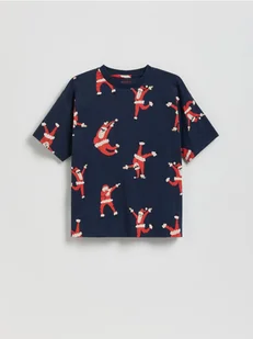 Reserved - Świąteczny t-shirt - granatowy - Koszulki dla chłopców - miniaturka - grafika 1