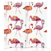 Parawany - Parawan pokojowy FEEBY, Flamingi, Obrotowy 145x170cm 4-częściowy - miniaturka - grafika 1