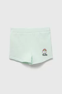 Spodnie i spodenki dla dziewczynek - Vans szorty dziecięce RAINBOW RIDER SHORT CLEARLY AQUA kolor zielony z nadrukiem - grafika 1