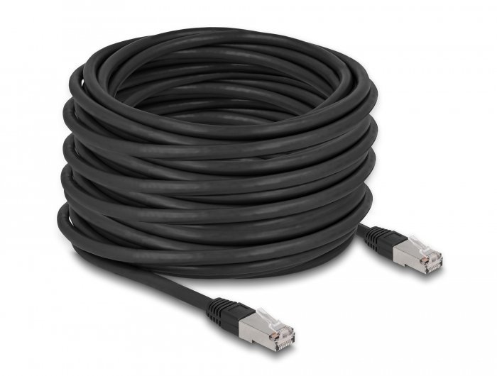 Delock DELOCK RJ45 NWK Cat.6A S/FTP PE Outdoor 20 m czarny